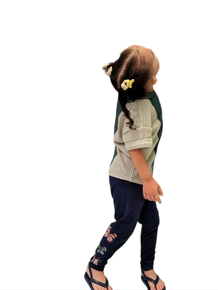 Blaue Schmetterlings-Leggings für Kinder und Mädchen