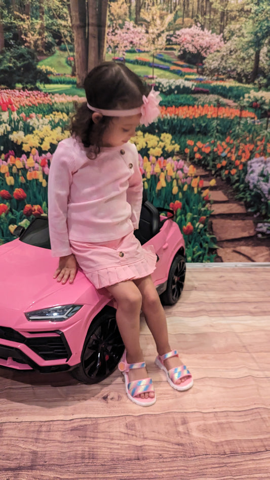 Kids Girl Pink Top and Skirt Set