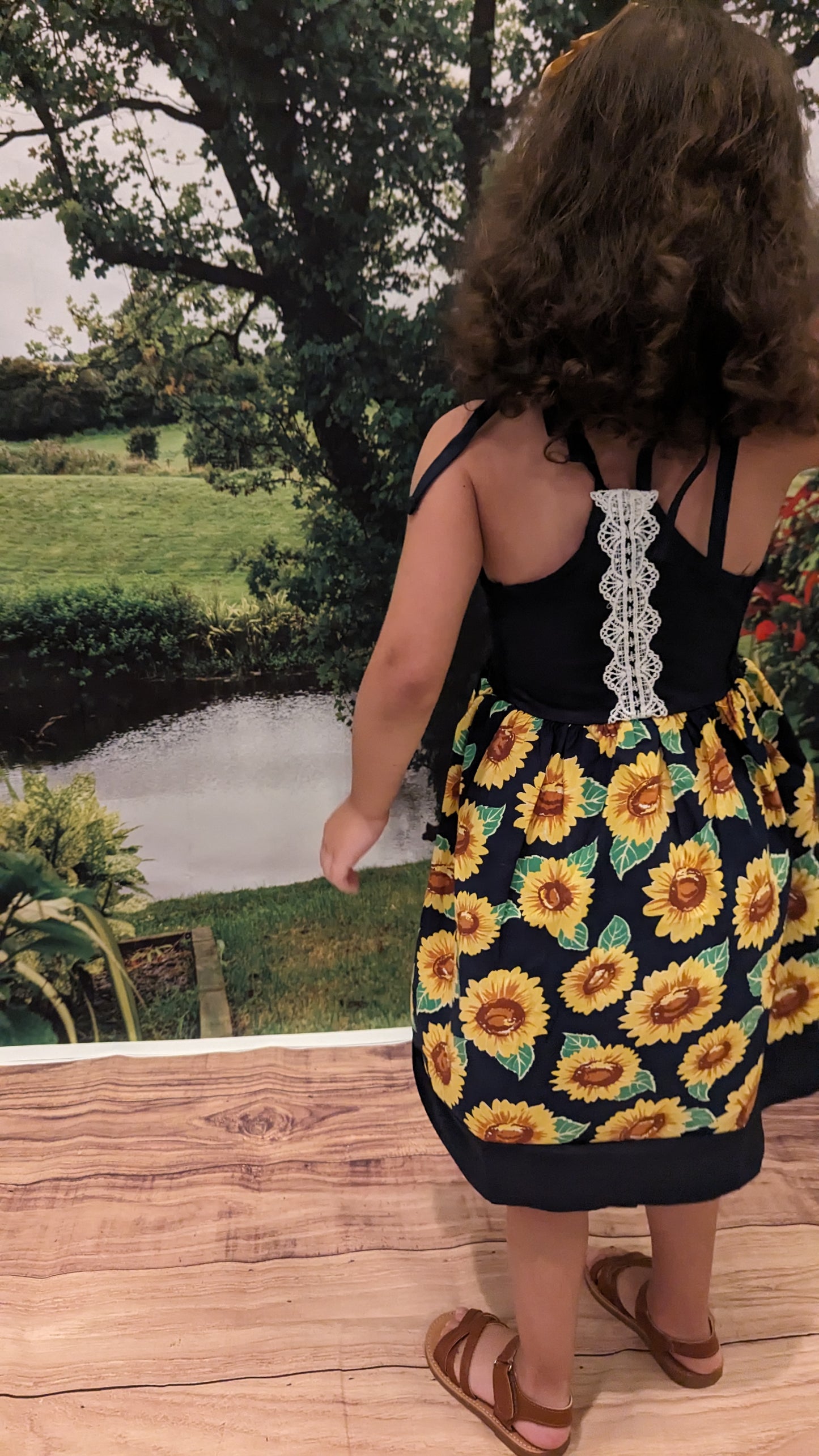 Sonnenblumenkleid für Kinder