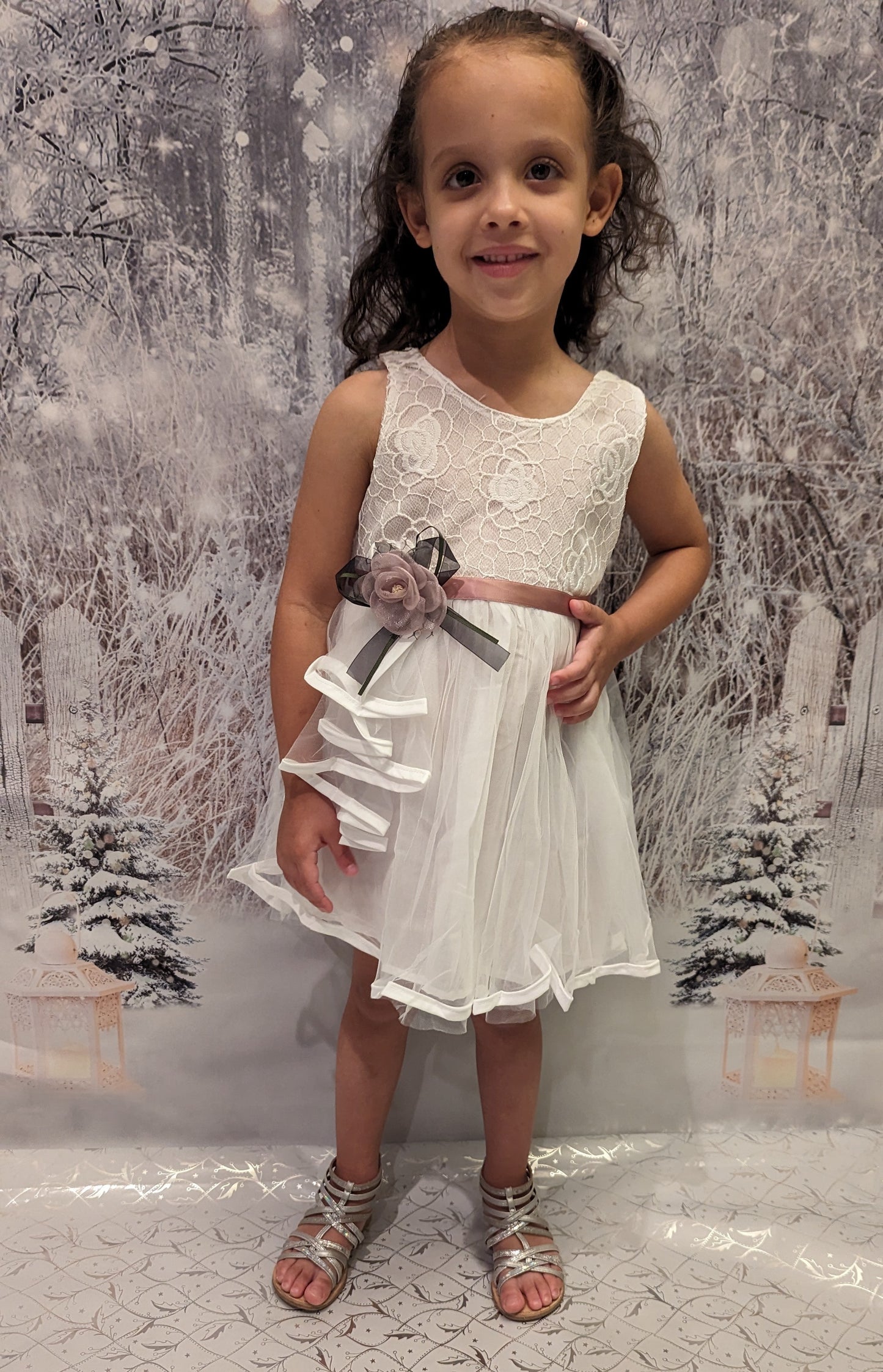 Girls White Cotton Dresses