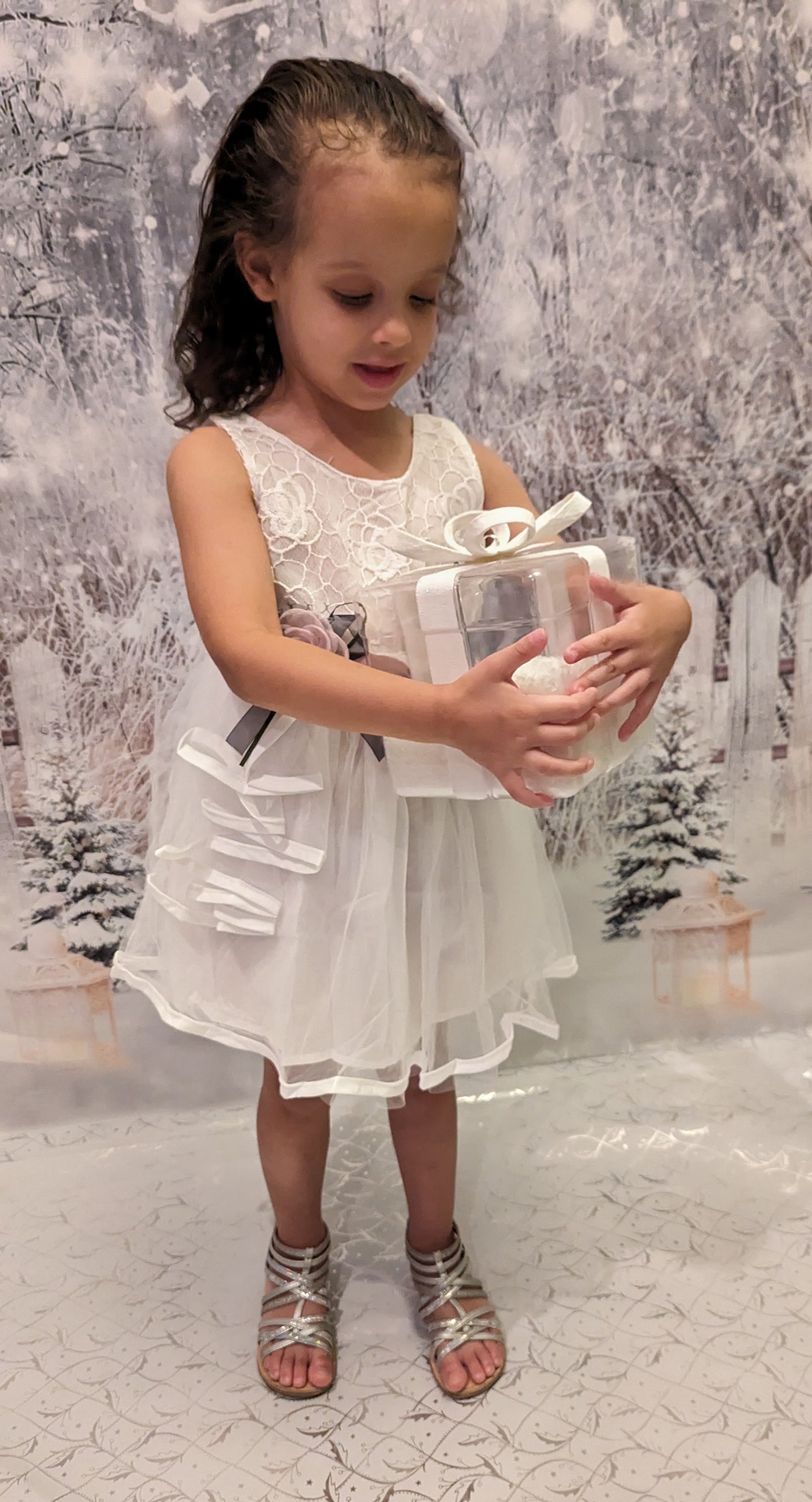 Girls White Cotton Dresses