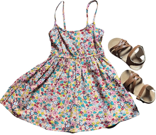 Girls Floral Print Cami Dress