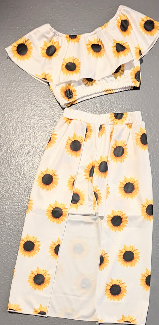 Girls Sunflower Top and Shorts