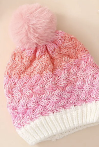 Kids/Toddler Girl Color Block Knitted Woolen Hats